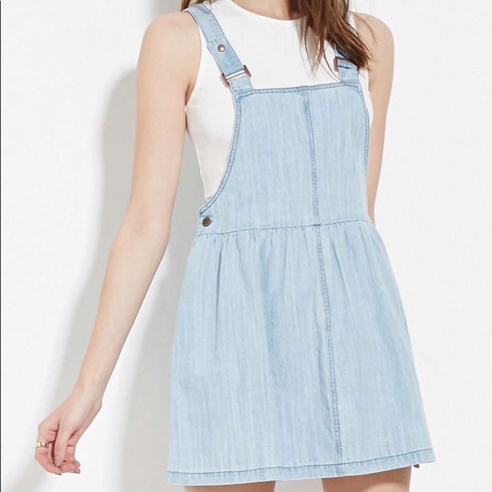 New With Tags! Forever 21 Overall Denim Dress